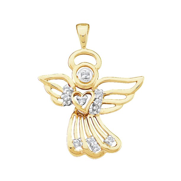 Guardian angel pendant gold Clearance