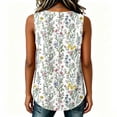 thumbnail image 5 of NTACZA Button Down Womens Tops Ditsy Floral Casual Crew Neck Tank Tops Sleeveless Relaxed Vacation Size L, 5 of 6