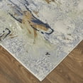 thumbnail image 3 of Feizy Clio Modern Abstract, Blue/Orange/Ivory, 10' x 13'2" Area Rug Easy Care Stain Resistant Fade Resistant Industrial Watercolor Floor Rug for Living room Bedroom, 3 of 8