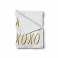 thumbnail image 2 of Xo Soft Flannel Fleece Throw Blanket, Affection Sincerity Love Letter with Old Fashioned Retro Effects Print, Cozy Plush for Indoor and Outdoor Use, 50" x 60", Sand Brown White, by Ambesonne, 2 of 6