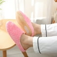thumbnail image 4 of Jacquard Non-slip Cotton Slippers Soft Bottom Slippers Indoor Cotton Cotton Slippers Suede Winter Warm Home Floor Bedroom Shoes Pink S, 4 of 9