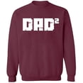 thumbnail image 2 of OXI Crewneck Sweatshirt - Dad Square, Basic Casual Sweatshirts for Men's and Women Fleece Sweatshirt Long Sleeve - Maroon 2X-Large, 2 of 2