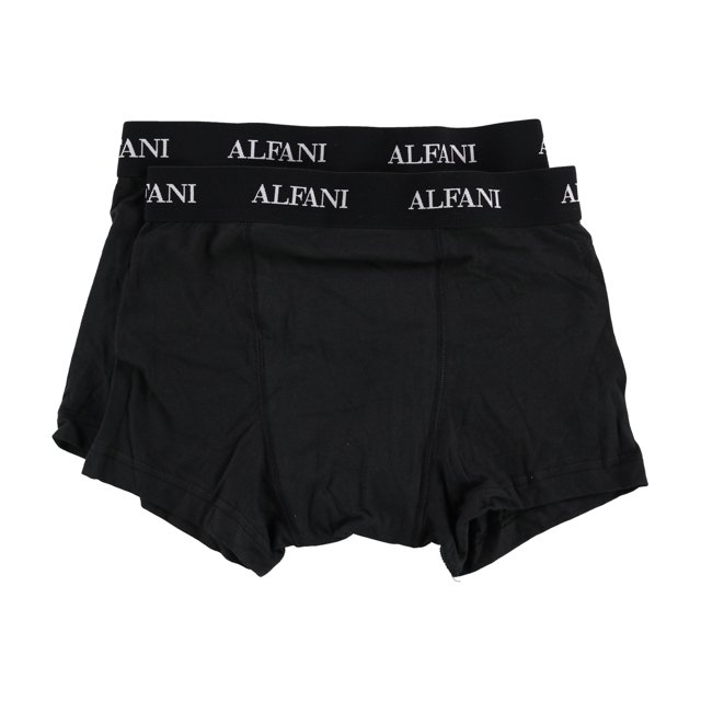 Alfani - Calzoncillos tipo bóxer para hombre (2 unidades), color negro, pequeño Alfani boxeadores