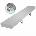 thumbnail image 2 of EastVita Concession Shelf 36" L x 12" W - 304 Stainless Steel Folding Serving Shelf, Wall Mount Shelving, Round Edge, Ideal for Food Truck, Grill Area, BBQ Table, Restaurant, 2 of 8