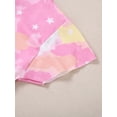 thumbnail image 4 of CARETOO Toddler Girl Clothes 1-5T Casual Floral Gradient Shirt Shorts Headband 3pcs Cotton Fabric, 4 of 12
