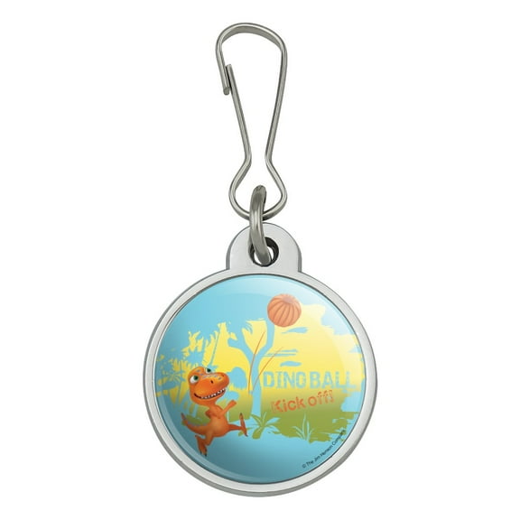 Dino Ball Kickoff Dinosaur Train Jacket Handbag Purse Luggage Backpack Zipper Pull Charm