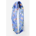 thumbnail image 2 of Bimba Blue Rose Flower Watercolor Printed Pure Silk Scarf Neck Wrap Summer Hair Bandanas For Women 40 x 40 Inches, 2 of 6