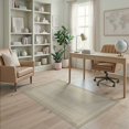 thumbnail image 2 of ODIKA 4'x6' Cream Boho Geometric Crosshatch Washable Area Rug Striped Repeat Modern Neutral Minimalist Arrangement for Dorm Room, Small Living Stain Resistant Low Profile, Easy Care, 2 of 7