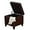 Brown, variant on Adeco Bonded Leather Square Tufted Footstool, 18", Brown Storage Ottomans,