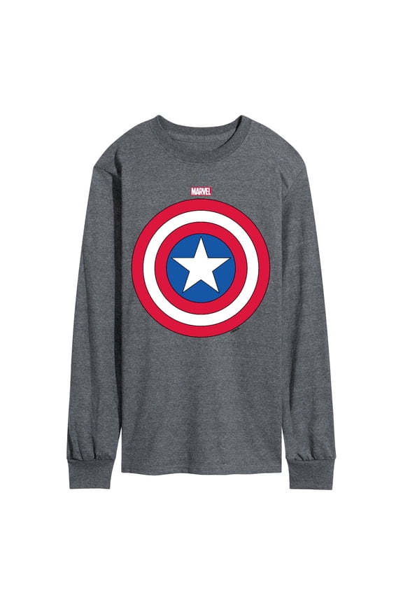 Captain America - Logo Shield - Men's Long Sleeve Graphic Tee
