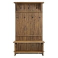 thumbnail image 4 of Alaterre Furniture Bethel 70 in. Acacia Wood Hall Tree with Bench, Storage Shelves & Metal Coat Hooks, Entryway Organizer for Mudroom, Hallway, or Kitchen, Natural, 4 of 9
