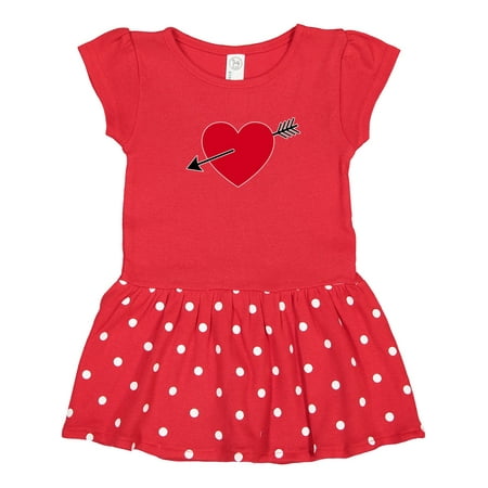 

Inktastic Valentines Day Heart Arrow Gift Toddler Girl Dress