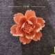 thumbnail image 2 of Yuarrent Flores de cerámica, flor tridimensional, artesanías para colgar en la pared, sala de estar, arte de negocios, decoración, Mural de Decoración del hogar Naranja Pequeña, 2 of 6