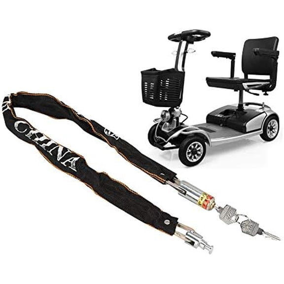 Anti Theft Motorcycle Mobility Scooter Chain Lock, BikeWheelchair Lock Copper Core Non Woven Cloth Cover 80cm Length$$Sport & Recreation Other