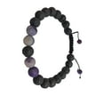 thumbnail image 1 of Bracelets Assortis à la Mode Bracelet Diffuseur de Roches Noires Mates Perles de Prière Accessoires pour Femmes Cadeaux pour Hommes Violet, 1 of 6