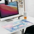 thumbnail image 7 of 4-in-1 Large Gaming Mouse Pad, Keyboard Wrist Rest Pad & Wrist Support Mousepad Set, Extended Desk Pad Waterproof Desk Mat for Home Office Study Game - Blue, 7 of 7