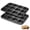 Black-2, variant on 2 Piece Silver Stainless Steel 12-Cup Muffin Top Pan For Baking Whoopie Pie, Yorkshire Pudding