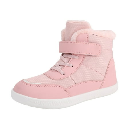 

IUJSOY Boys Girls Winter Snow Boots Warm Furry Lined Toddler Boot Outdoor Slip on Ankle Boots