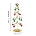 PeiBai Tabletop Metal Christmas Tree Wrought Iron Ornament Display