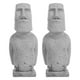 thumbnail image 1 of ColoMX Estatua de Isla de Pascua, figura de cabeza de Moai para decoración de escritorio y estantería de jardín, escultura facial abstracta para decoración de mesa, 2 uds., 1 of 8