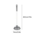 thumbnail image 3 of Heavy Duty Toilet Plunger, Powerful Drain Clog Remover, Rubber Bathroom Sink Pipe Cleaner, Non-Slip Handle for Kitchen Bathtub Shower, Space-Saving Wall Mount Design, 3 of 4