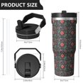 thumbnail image 4 of Christmas 30oz Handheld Travel Tumbler with Handle – Double Wall Stainless Steel Insulated Cup, Flip Straw Lid, Leak-Proof & BPA-Free for Hot and Cold Drinks – Durable Coffee & Juice Mug Black, 4 of 7