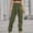 Army Green, variant on JMYHOAM Women's Cargo Pants Solid Color Hippie Punk Trousers Streetwear Joggers Pockets Loose Overalls Long Pants Cargo Pants with Pockets