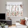 thumbnail image 4 of Easter Bunny Kitchen Curtains Window Panels, Cute Rabbit Rose Floral Pastoral Leaves Plants Insulated Window Treatment Curtain, Grommet Curtains for Bedroom/Living Room/Bathroom, 2 Piece 42"Wx54"L, 4 of 8