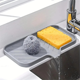 thumbnail image 4 of 3 piezas de alfombrilla de silicona seca para encimera, escurridor de jabón para baño, 4 of 8