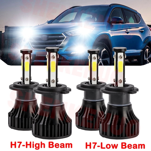H7 LED Headlight Bulbs for Hyundai Tucson 2016 2017 2018 High&Low Beam 4pcs