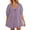 Purple, variant on Womens Dressy Romper Oversized Striped Overall Shorts Jumpsuit V Neck Puff Sleeve Mini Dress