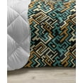 thumbnail image 3 of Geometric Down Alternative Comforter, Polygonal Pattern Checkered Design Triangles and Lines Pattern Modern Art, Microfiber Quilt for All Season, 5 Sizes, Orange Black White, by Ambesonne, 3 of 3