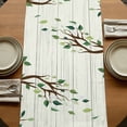 thumbnail image 5 of Table Runners 70 Inches Long Dress Scarves, Easter Gnomes Farmhouse Coffee/Dining/Kitchen Table Decor, Holiday Table Runner, Spring Watercolor Eggs Flower Wood Grain 13x70 Inch, 5 of 9