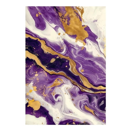 Diamond Art Kits for Adults Purple Gold Marble SwirlsDiamond Painting Kits for Beginners Frameless Round 5D Full Drill Diamonds Art Gem Art Crafts Home Decor Gifts