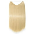 thumbnail image 2 of DEBGFS Extensions de Cheveux Invisibles Miracle Secret Fish Line Soyeuses Droites Synthétiques, Blond Blanchi, Droit-20, 2 of 5