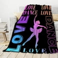 thumbnail image 2 of Love Ballet Dancer Throw Blanket Super Soft Flannel Blanket Home Decor,Plush Fuzzy Cozy Bed Quilt Blanket for Couch Bed Sofa All Season,60"x80"-Adults/Twin Size, 2 of 6