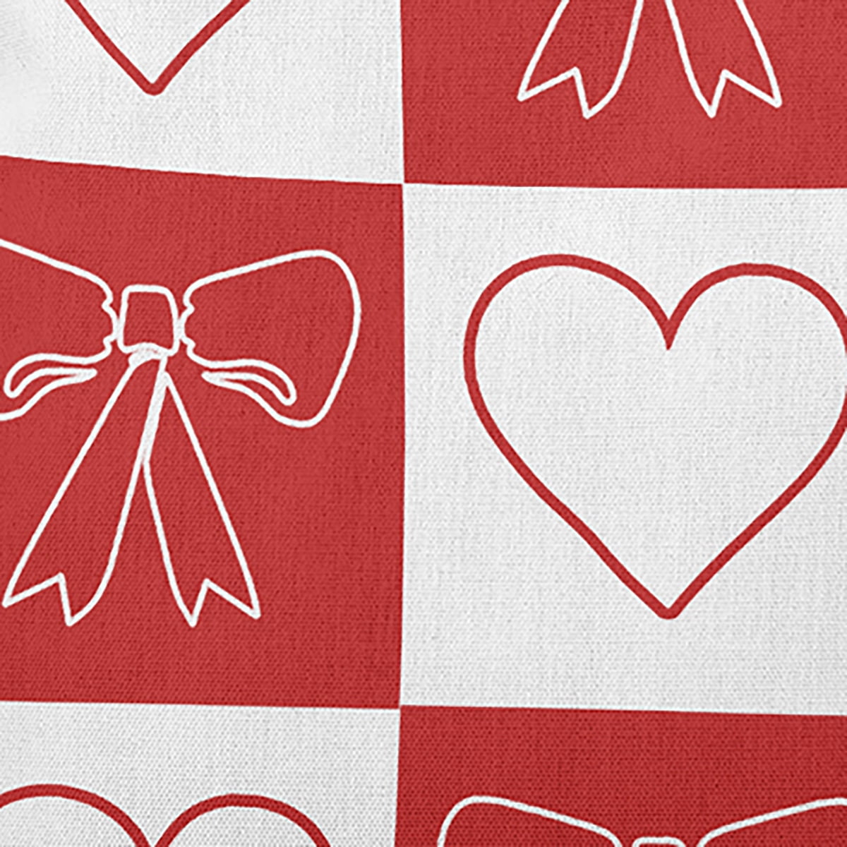 16" x 16" Simply Daisy Sweet Bows and Hearts Polyester Accent Pillow, White Qty 1