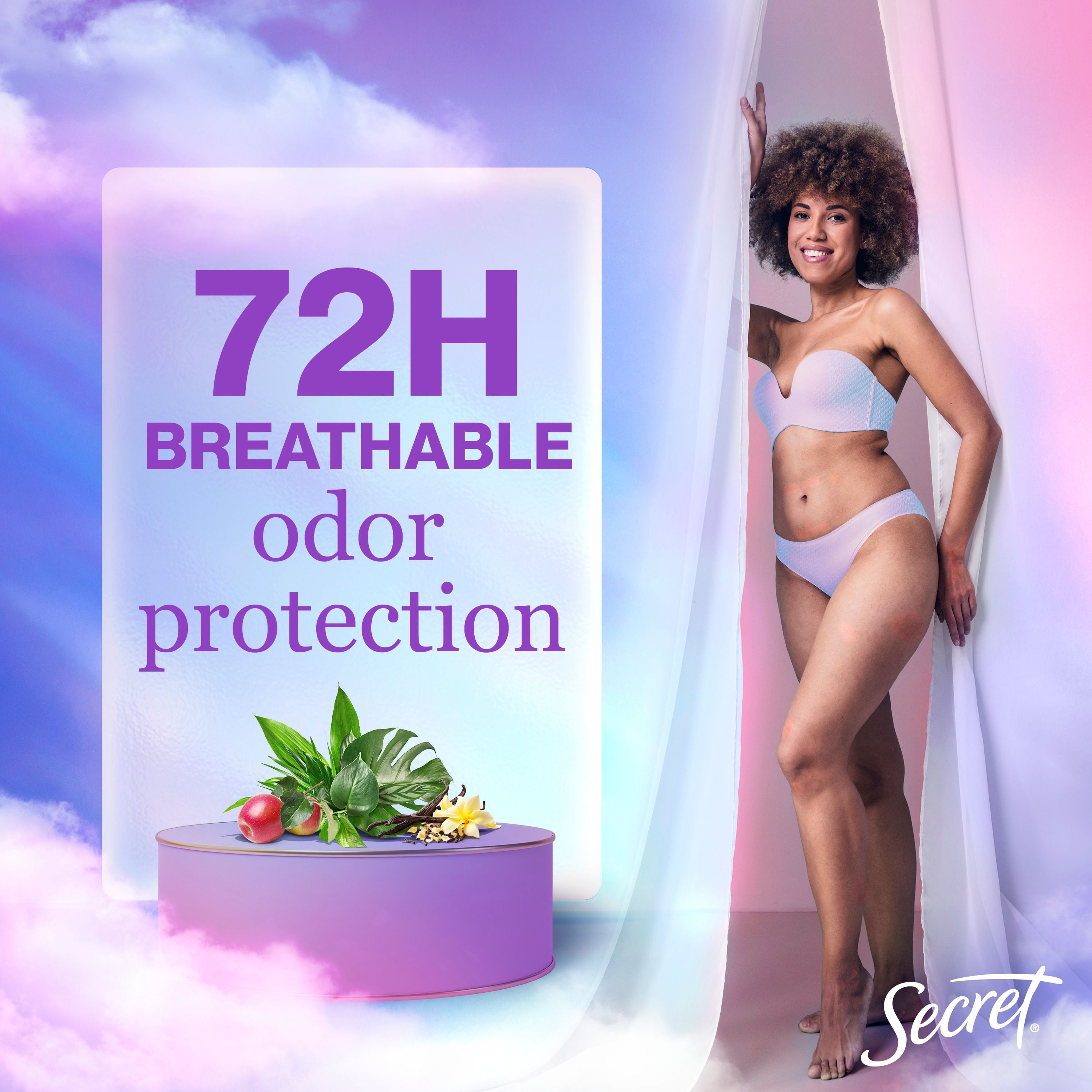 Secret Clear Gel Antiperspirant and Deodorant, Vanilla Scen, 45 g