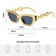 thumbnail image 2 of Gafas de sol modernas retro con montura gruesa y ala ancha, fabricadas en PC, 2 of 5