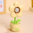 thumbnail image 1 of Cute Flower Pot Mini Fan USB Rechargeable Desk Fan With Night Light 3 Speed Adjustable Small LFan With Flexible Neck Portable Fan For Office, 1 of 7
