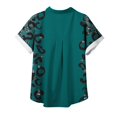 thumbnail image 5 of Pompotops Blouse Décontractée à Col pour Femmes Manches Courtes Imprimé Chemise Ample Boutons Cardigan Liquidation, 5 of 5
