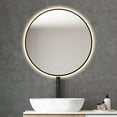 thumbnail image 2 of Bouclair Miroir Rond Noir à LED, 2 of 7