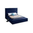 thumbnail image 3 of Bliss Navy Velvet Queen Bed (3 Boxes)-Color: Navy Velvet, Style: Contemporary, 3 of 9