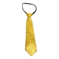 thumbnail image 5 of Eoperou Men Tie Shiny Sequin Vintage Formal Business Style Adjustable Elastic Band Solid Color Lightweight Suit Coat Waistcoat Performance Stage Show Necktie, 5 of 8
