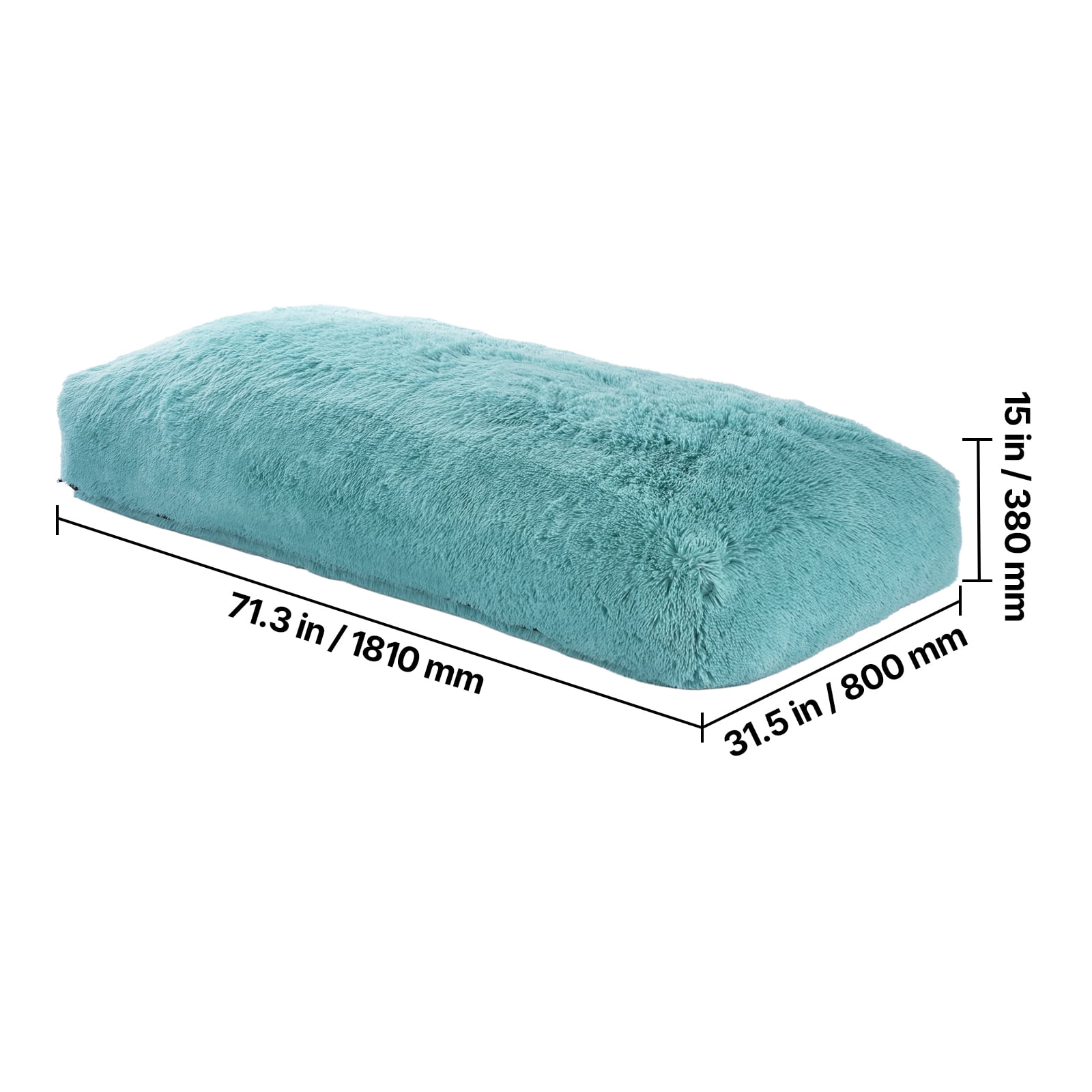 VEVOR Bean Bag Chair, Giant BeanBag Chair with Removable & Washable Cover for Adults, Fluffy Plush & High-Density Foam Filling Floor Adult Bean Bag with Zapper, Ideal for Living Room, Bedroom, Blue