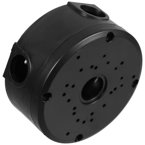 IBASETOY Black Plastic Camera Junction Box Waterproof Electrical Container with Ceiling and Wall Mount Support