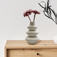 thumbnail image 3 of Bergamo Art 8 Inch Tall Beige Ceramic Vase in Beige, 3 of 4