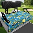 thumbnail image 4 of XYZCANDO Tropical Palm Tree Golf Cart Seat Cover with 4 Front Pockets - Universal Non-Slip Washable Terry Cloth Protector for 2-Seat Golf Carts, 4 of 8