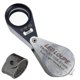 thumbnail image 1 of 10x Triplet Lens Jeweler Loupe Magnifier with 6 LED UV Light 21mm for Jewelry Gems Inspection, 1 of 5