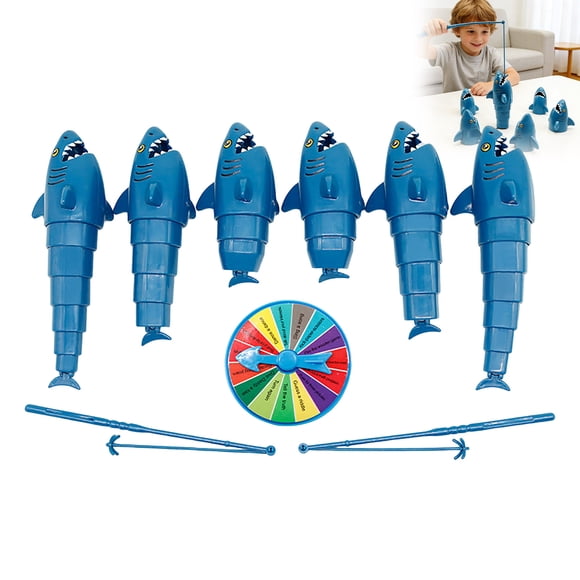 WUSUOWEI 1 Ensemble de Moulinet Gros Jeu de Pêche, Jouets de Jeu de Pêche, Qui Peut Attraper le Plus Long Poisson Jeux de Société, Jeux de Maths pour Préscolaire Maternelle Tout-Petits Jeux, Apprentissage Éducatif, Activités d'Apprentissage, Cadeaux